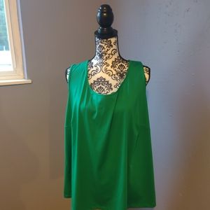 Catherines Green Stretch Layering Tank Top Sz 2X